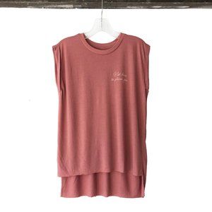 Not Here To Please You mauve pink t shirt top
